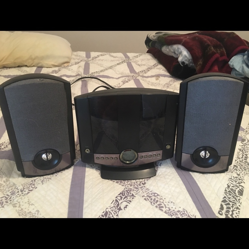 Radio with speakers